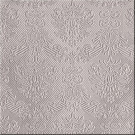 Ambiente Serviettes Lunch/Party 33 x 33 cm Stone – Ideal Gift, Wedding/Baptism/, Embossed Elegance