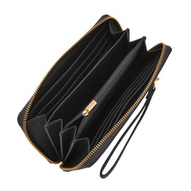 Fossil Women's Lennox Zip Wallet, Black, One Size