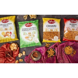 CoFresh Snacks, Indian Rice Sticks, Mix of Savoury Noodles, Peas, Peanuts & Lentils, Savoury Indian Snacks, Britain's Favorite Indian Snack Brand, Vegetarian, Taste of India, 11oz (Balti Mix)