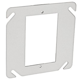 Best Electrical One Gang Flat Device Ring 4" x 4" Flat Plaster Mud Ring for Electrical "1900" Box (1 Pack) - Not Water Resistant