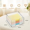 OKKRMGZ Acrylic Post It Holder for Desk Clear Self Stick