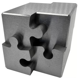 Heavenly Metals 4-Piece Puzzle Cube – Wire EDM Cut Zero Tolerance Stainless Steel Desk Trinket