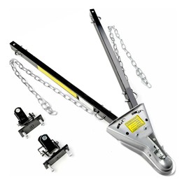 INTSUPERMAI 5000lbs Tow Bar Adjustable Universal Tow Bar Bumper Mount Tow Bar with Two Adjustable 30" Safety Chains for Towing Autos