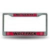 NC State Wolfpack Chrome Metal License Plate Frame