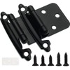 Decobasics 1/2" Overlay Matte Black Cabinet Hinges (1 Pair -2