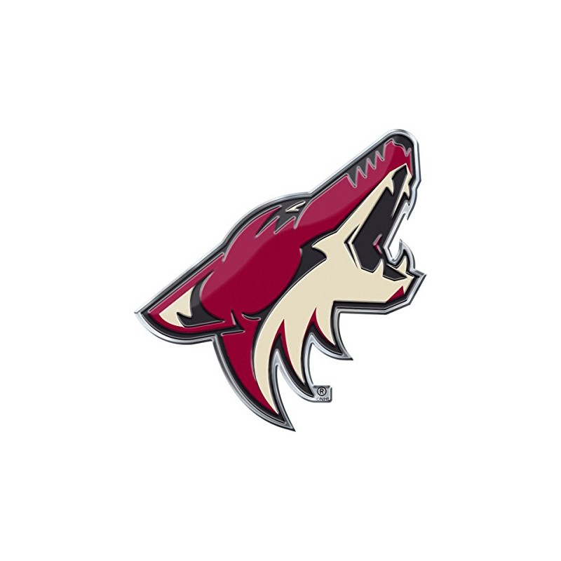 FANMATS 60498 Arizona Coyotes Heavy Duty Aluminum Embossed Color Emblem,