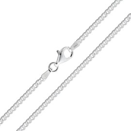 The Chain Company - Sterling Silver 20" Inch 2.0mm Thick Italian Curb Chain Necklace (20)