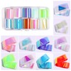XEAOHESY 20 Rolls Aurora Glass Paper Nail Art Sticker 3D