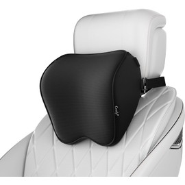 Crofy - Pack de 2 Almohadas para el Cuello del Coche, con Espuma viscoelástica, Correa Ajustable, Funda extraíble y Transpirable, diseño ergonómico y cómodo