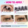 PVDKIW Self Adhesive Eyelashes Manga Self Adhesive Lash Clusters Natural