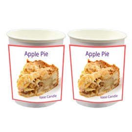Apple Pie Vase Candle - The Scent of Apples, Cinnamon, Sugar and Pie Crust. (Double Refill Candles)