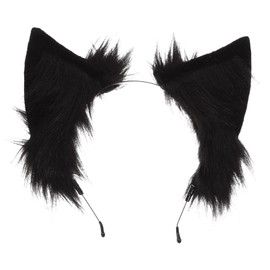 DECHOUS Fluffy Cat Ear Headband Plush Hair Decor Accessory for Women Durable Comfortable Hairband for Cosplay Party Costume Adorable Furry Ears Hair Hoops for Gatherings and Performances