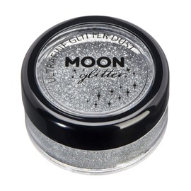 Moon Glitter Classic Ultra Fine Glitter Dust - 100% Cosmetic Glitter for Face, Body, Nails, Hair and Lips - 5g - Silver