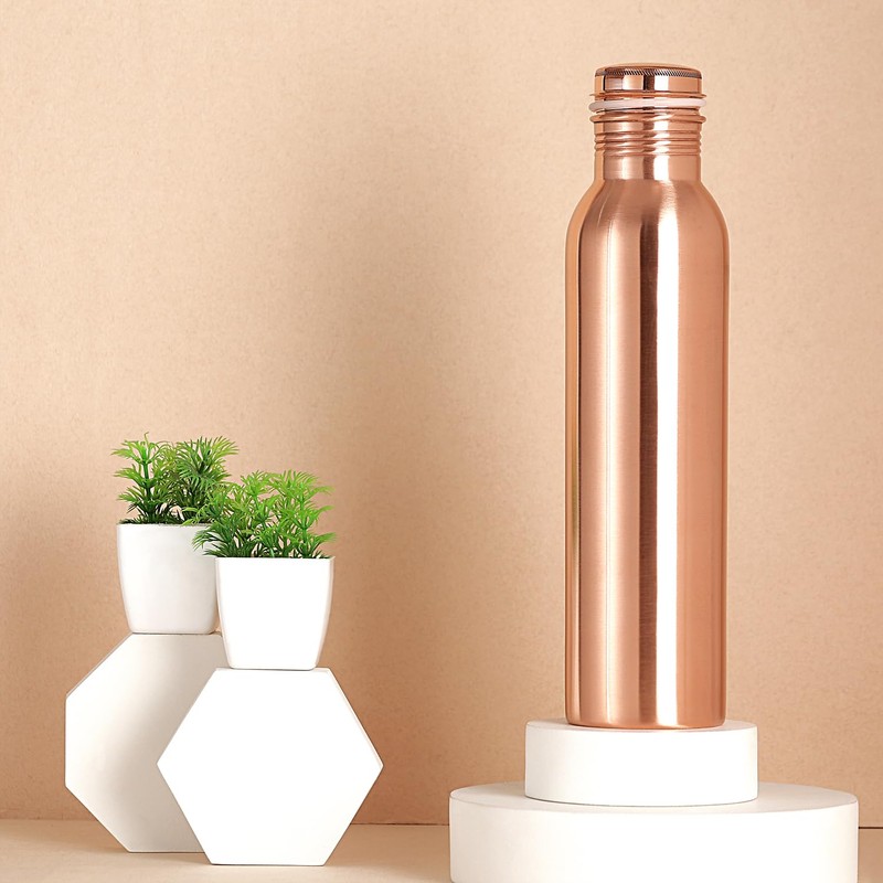 Ancient Impex Pure Copper Water Bottle | Seamless Leakproof Ayurvedic