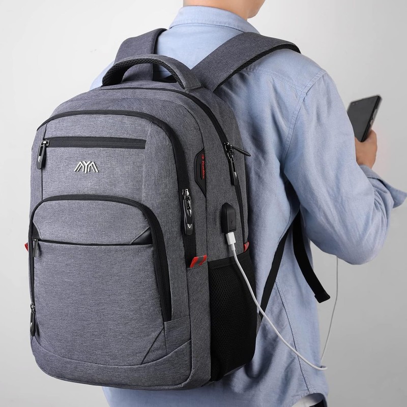 Men's School Backpack for 15.6 Inch Laptop Backpack Work Waterproof