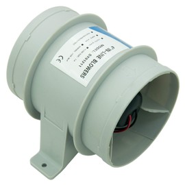 12V 4-Inch Bilge Blower for Boat in Line with Interior Diameter Vent Hose 235CFM