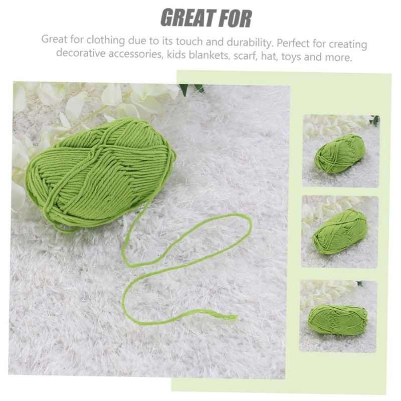 DOITOOL 5 Rolls Soft Cotton Yarn Comfortable Knitting String for
