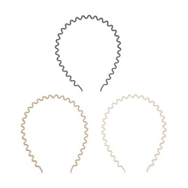 Goody Ouchless Zig-Zag - Diademas para mujer, 3 unidades, tonos cálidos, sujeción sin daños, diademas cómodas para mujeres y hombres, accesorios para 