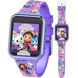 Accutime Kids Gabby's Doll House Purple Educational Touchscreen Smart Watch Toy for Girls, Boys, Toddlers - Selfie Cam, Learning Games, Alarm, Calculator, Pedometer & More (Model: GAB4007AZ)