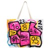 Graffiti Style Digital Print Tote Bag – Spacious Zippered Bag