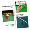 Kisangel 6pcs Billiard Cue Tip Shaper Durable Plastic Burnisher File