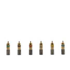 On-Q AC300410 Comp Gold Rg6u-Q Rca Plug 10 Pk, 10 Pack