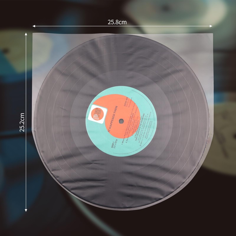 LP Vinyl Inner Sleeves Transparent Anti Static Plastic Round Bottom