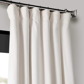 HPD Half Price Drapes VPCH-120601-84 Signature Blackout Velvet Curtain (1 Panel), 50 X 84, Alabaster Beige