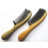 Myhsmooth GBZBYBMT Handmade No Static Black Buffalo Horn Comb with