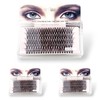 CB 300 Pcs/3 Trays, Individual Cluster Lashes, 0.07mm D Curl,