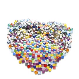 IWOWHERO Colorful Glass Mosaic Tiles DIY Supplies for Jewelry Decor and Crafts for Lamp Clock and Picture Decoration