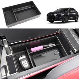 Coleya 2022 2023 2024 2025 NX 250/350/350h/450h+ Center Console Organizer for Lexus NX, Durable ABS Plastic &Anti-slip Rubber 2025 NX Console Armrest Tray Insert 2024 NX 250/350/350h/450h+ Accessories
