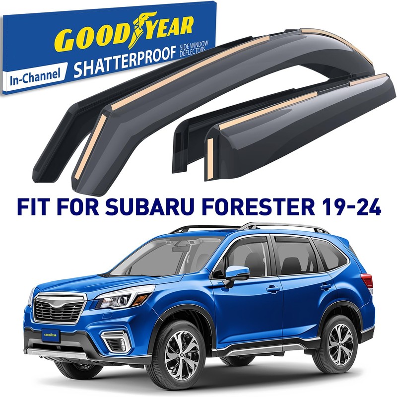 Goodyear Shatterproof in-Channel Window Deflectors for Subaru Forester 2019-2024, Rain