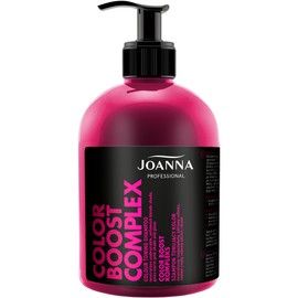 Joanna Professional Colour Toner Tint Shampoo in Pink/Grey for Hair - with Microprotein - Permanent Colour Toning - Curling Shine & Warm Colour Pink - 500 g
