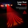 lekiliky Car Laser Rear Fog Light, High-Brightness Waterproof Laser Fog
