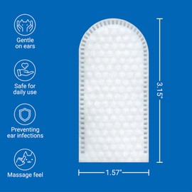 HUGWITH Pet Ear Cleaning Finger Wipes for Dogs & Cats - Soothes Itching, Removes Wax & Debris, Reduces Inflammation, Naturally Sourced- Hypoallergenic with Fresh Rainforest Scent - 60 Count