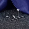 CANDYFANCY 1 Pair 16g G23 Titanium Threadless 4mm CZ Stud