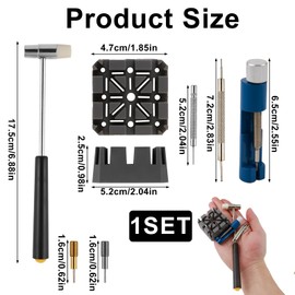 Watch Link Remover Tool Kit – Aluminum Alloy Spring Bar Tool with 3 Extra Pins | Easy Watch Band Adjustment & Strap Repair Set