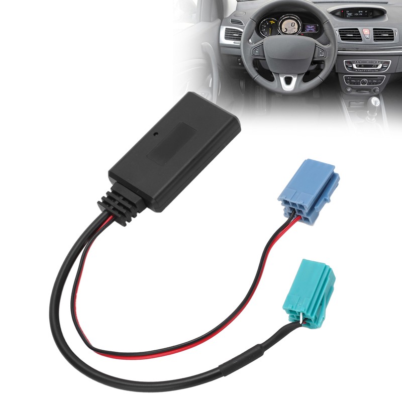 Car Bluetooth Audio Cable Adapter Replacement for Clio Kangoo Megane
