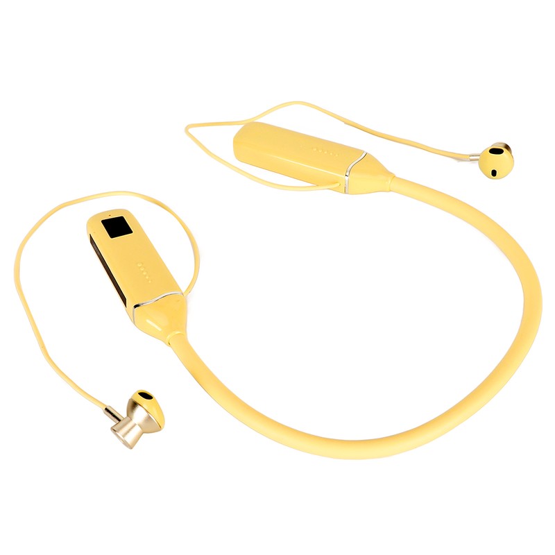 Bluetooth Neckband Headphone LED Power Display Memory Card Playback Magnetic