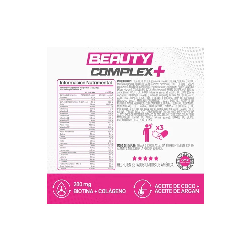 Biotina Colágeno Forzagen Beauty Complex 90 Cápsulas