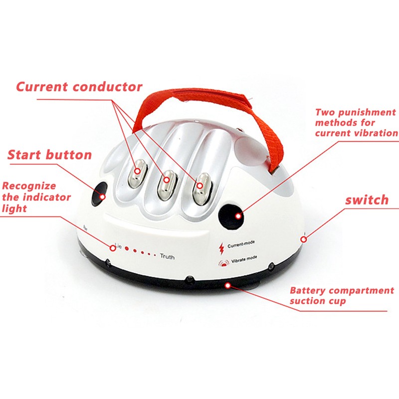 Miniature Electric Shock Heartbeat Lie Detector Toy Tricky Desktop Party