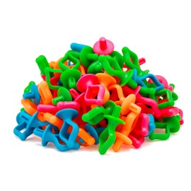 FQTANJU 100 Pieces Bobbin Holder, Thread Spool Savers Clips Holders- Stack Bobbins on Top of Thread Spools for Type A& L and M Bobbins for Embroidery, Quilting & Sewing (4 Colors)