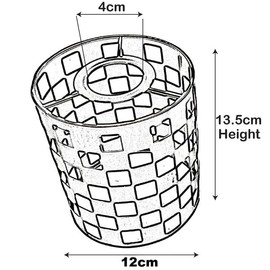 DC Voltage Pendant Light Shade Metal Drum Shaped Lampshade Industrial Easy fit Ceiling Indoor Wire cage Lampshade for Kitchen Living Room Corridor