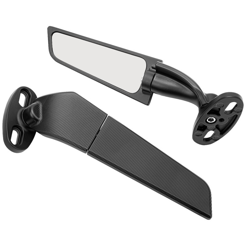 2pcs Motorcycle Wind Wing Mirror Multi Angle Adjustable Rotating Rear