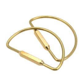 LC LICTOP Screw Lock Clip Keychain D Shape Key Ring Brass Lock Clip Key Holders 2pcs