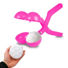 JAMARA 461150 Snow Play Schneeballzange Duo 38cm - Kinder Schneeball Snow Zange, Schneekugel Maker, Geschenkidee für Jungen und Mädchen, Schneebälle in Sekunden Formen, Pink