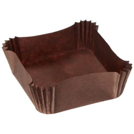 Decora 0339775 CF 700 GROß QUADRATISCHE PAPIERFÖRMCHEN BRAUN 60X60XH20 MM, 6 x 6 x 2 cm