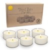 Set of 30 Unscented Tealight Candles, Bulk Natural Soy Wax