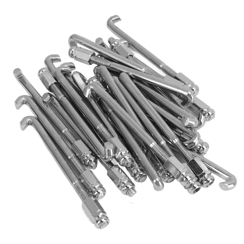 24PCS Banjo Bracket Hook Silver Metal Wear Resistant Banjo Hooks